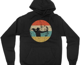 Bow Hunting Hoodie - Retro Archery Hooded Sweatshirt - Hunting Icon Hoodie