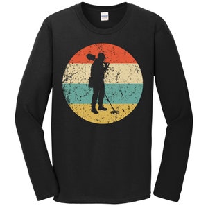 Metal Detecting Shirt - Vintage Retro Coinshooter Long Sleeve T-Shirt - Treasure Hunting Icon Shirt