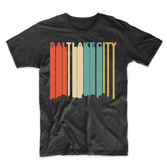 Salt Lake City Shirt - Vintage Retro 1970's Style Salt Lake City Utah Skyline T-Shirt - Men's Salt Lake City UT Shirt