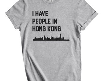 Maglietta "Ho persone a Hong Kong" - Maglietta con lo skyline di Hong Kong