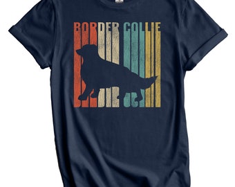 Border Collie Shirt Retro Border Collie T-shirt Gift for