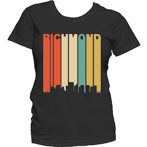 Women&#39;s Richmond Shirt - Retro 1970&#39;s Style Richmond Virginia Downtown Skyline Women&#39;s T-Shirt by Really Awesome Shirts