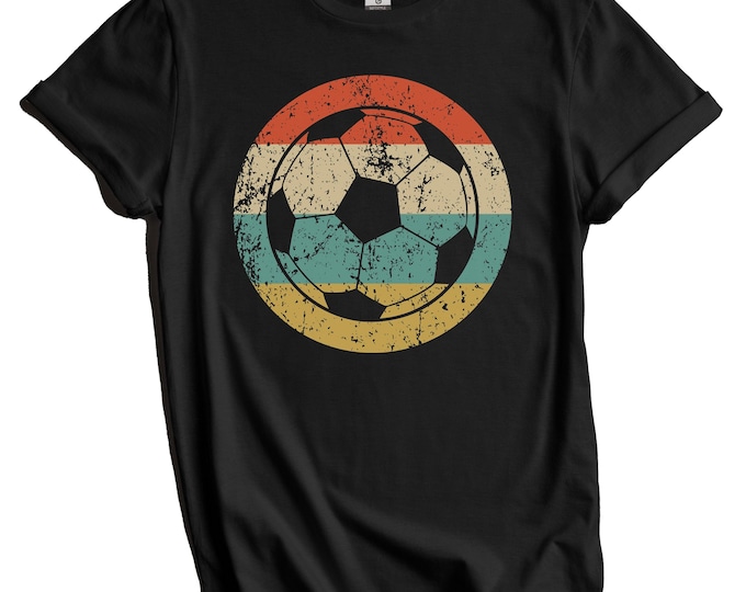 Soccer Shirt - Soccer Gift for Men - Retro Soccer Ball Icon T-Shirt - Soccer Coach Gift