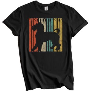 Shirt Wire Fox Terrier - Retro T-Shirt Wire Fox Terrier - Cadeau voor eigenaar Wire Fox Terrier - Hond Silhouet Versleten Verontruste Vintage Look