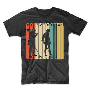 Retro Metal Detector Shirt - Vintage 1970&#39;s Style Coinshooter Silhouette Metal Detecting T-Shirt by Really Awesome Shirts