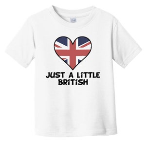 Just A Little British Baby T-Shirt - Funny United Kingdom Flag Infant / Toddler Shirt