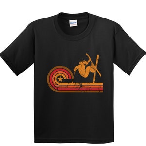 Kids Skiing Shirt - Retro Skier Silhouette T-Shirt - Youth Ski Shirt - Skiing Gift for Kids