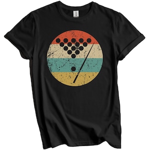 Billiards Shirt - Pool Player Gift - Vintage Retro Pool T-Shirt - Billiards Icon Shirt