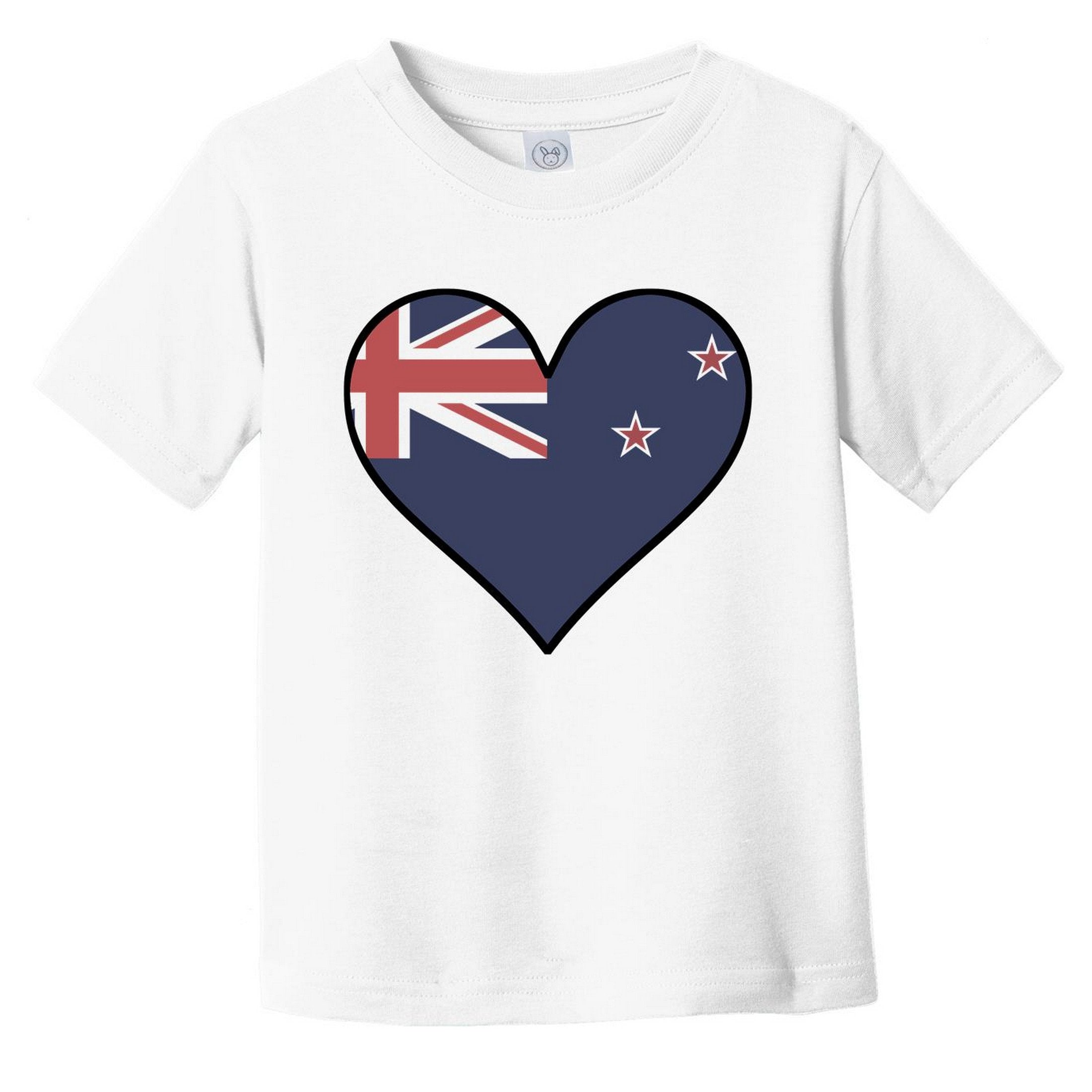 Kiwi Flag Baby TShirt Cute Kiwi Flag Heart New Zealand Etsy
