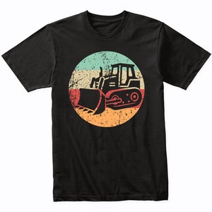 Retro Bulldozer Shirt - Men&#39;s Bulldozer Operator T-Shirt - Gift for Bulldozer Driver - Construction Gift