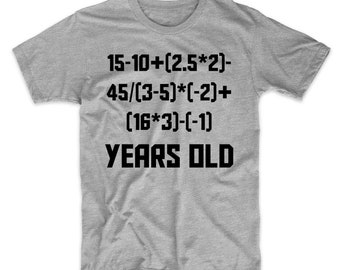 14th Birthday Shirt - 14 Years Old Algebra Equation Funny 14th Birthday Math T-Shirt