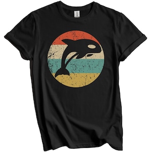 Camiseta de orca - Camiseta de ballena Orac - Camiseta retro con icono de orca