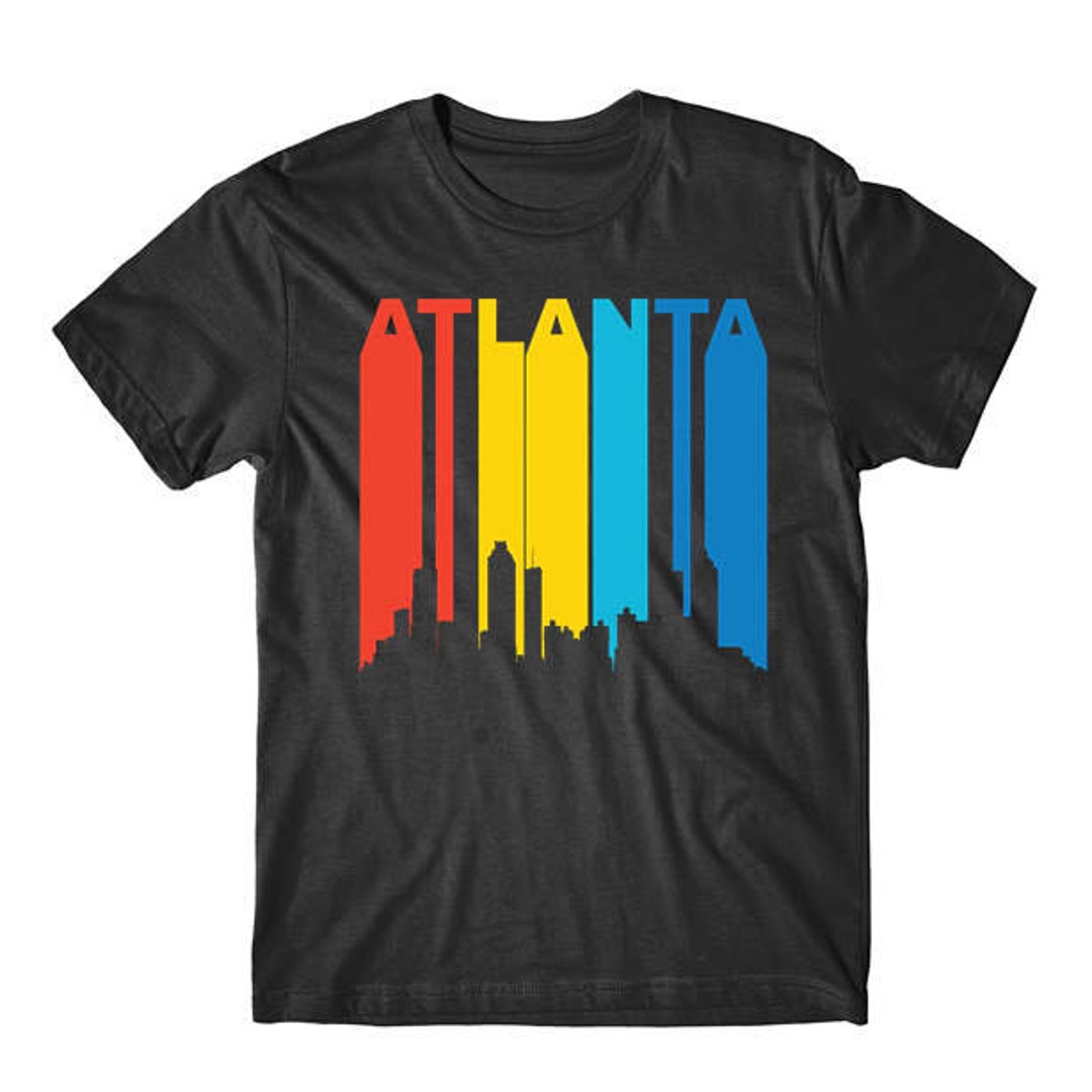 Atlanta Retro Atlanta Shirt - Retro 1970's Atlanta Georgia Cityscape Downtown Skyline ...