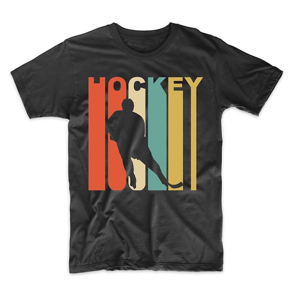 Retro Hockey Shirt - Vintage 1970's Style Hockey Player T-Shirt by Really Awesome Shirts