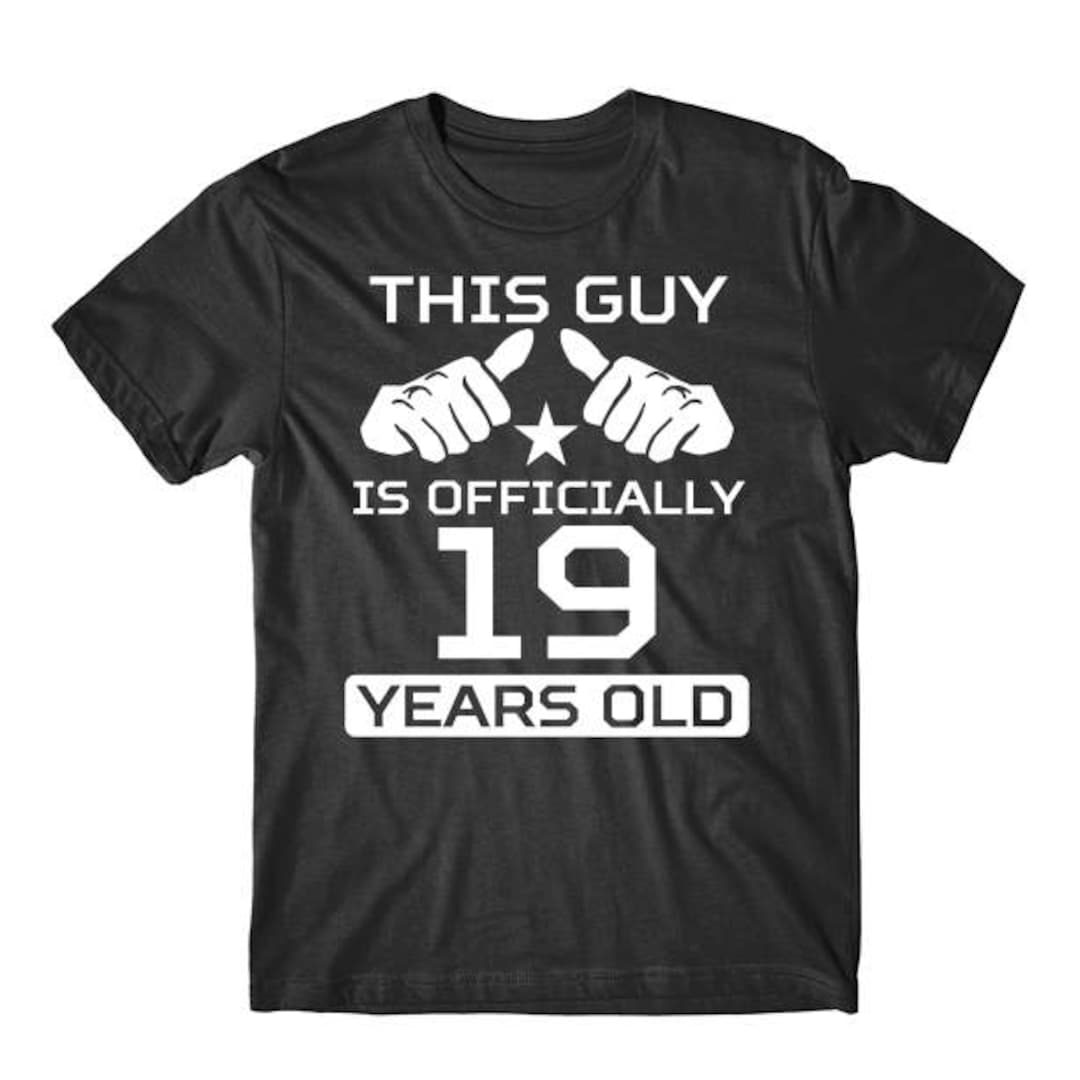 19th Birthday Shirt for Men This Guy is Officially 19 Years Old Tshirt by Really Awesome Shirts