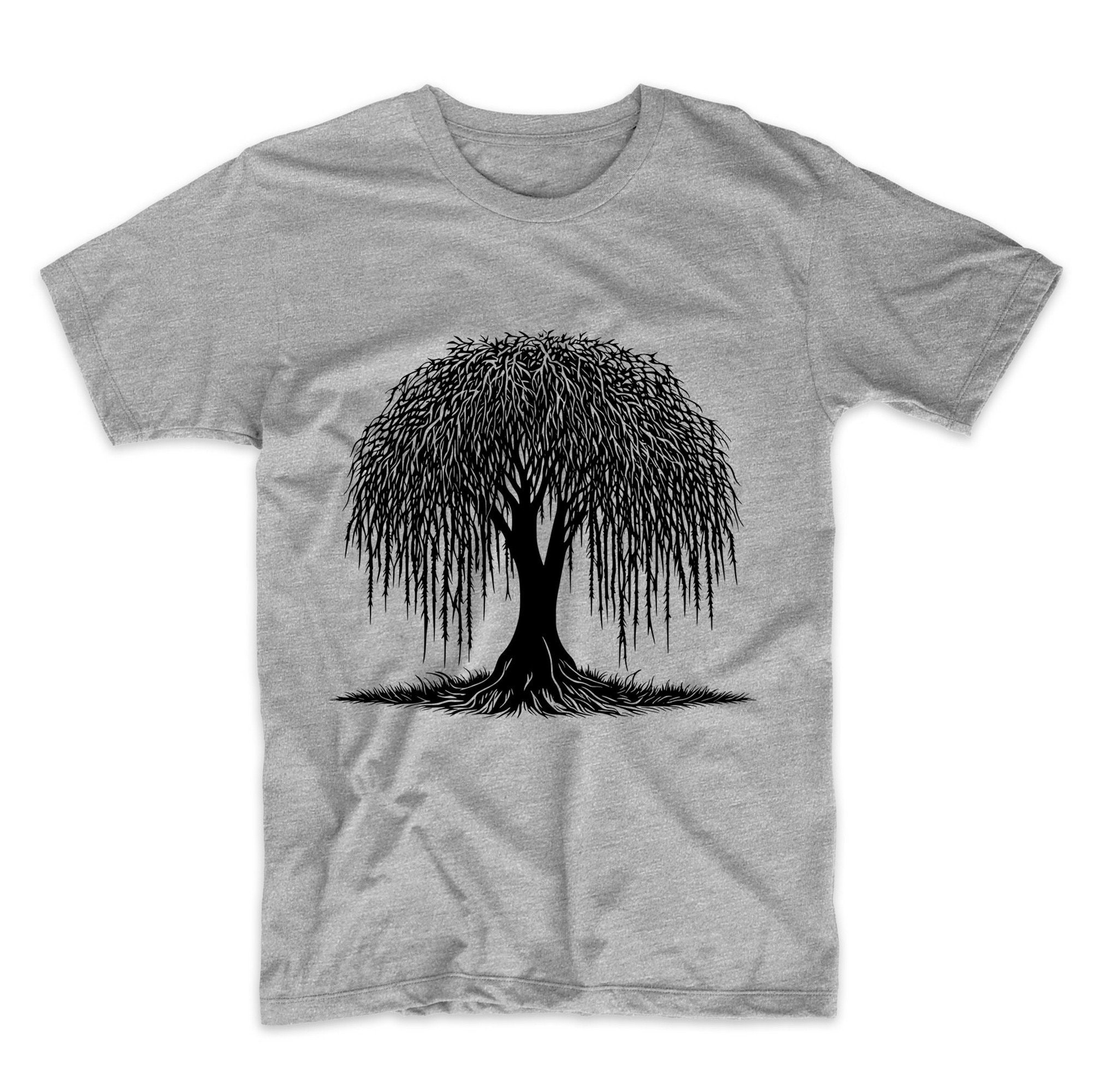Big Willow Tree Outdoors Nature Lover T-Shirt - Simple Minimalist Nature Shirt - Outdoorsy Gift Idea