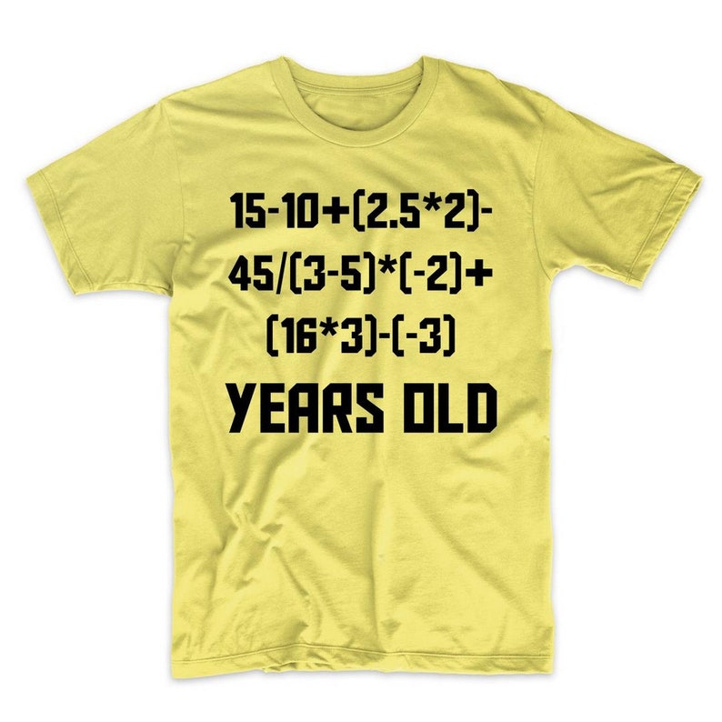 Chemise 16e anniversaire - 16 ans équation algébrique T-shirt mathématique drôle 16e anniversaire image 2