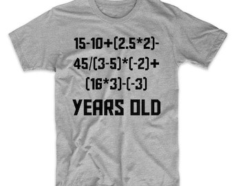 16th Birthday Shirt - 16 Years Old Algebra Equation Funny 16th Birthday Math T-Shirt