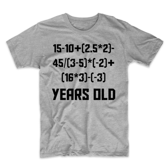 16th Birthday Shirt - 16 Years Old Algebra Equation Funny 16th Birthday Math T-Shirt