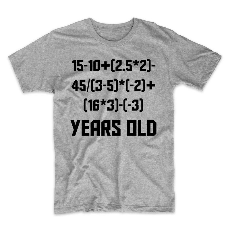 Chemise 16e anniversaire - 16 ans équation algébrique T-shirt mathématique drôle 16e anniversaire image 1