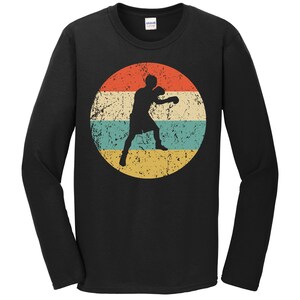 Boxing Shirt - Vintage Retro Boxer Long Sleeve T-Shirt - Boxing Icon Shirt