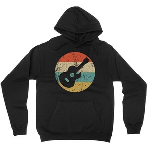 Guitarist Hoodie - Retro Acoustic Guitar Icon Hooded Sweatshirt