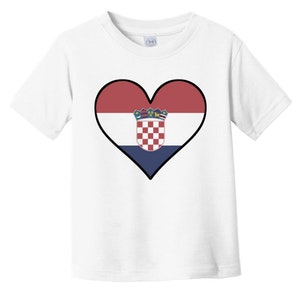 Croatian Flag Baby T-Shirt - Cute Croatian Flag Heart - Croatia Infant / Toddler Shirt
