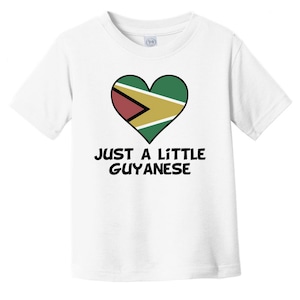 Just A Little Guyanese Baby T-Shirt - Funny Guyana Flag Infant / Toddler Shirt
