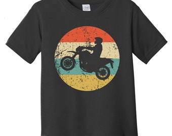 Toddler Motocross Shirt - Retro Motor Bike Icon Toddler T-Shirt