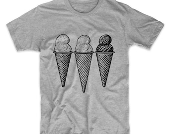 Waffel Kegel Dessert Liebhaber T-Shirt - Einfaches minimalistisches Eis Shirt