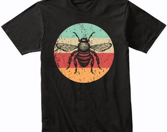 Camiseta retrô de abelha - Camiseta masculina para apicultores - Presente para apicultor - Presente para apicultores
