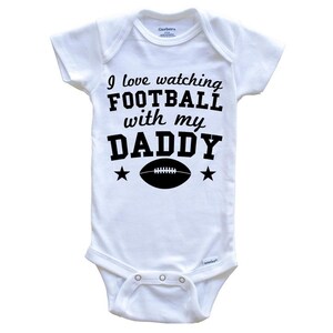 I Love Watching Football With My Daddy Cute   Baby Bodysuit