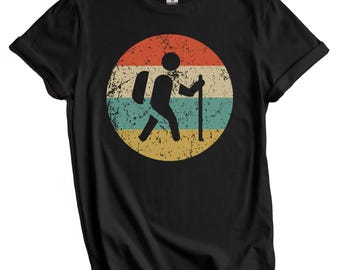Wandelshirt - wandelcadeau - retro Hiker Icon T-shirt - backpackshirt