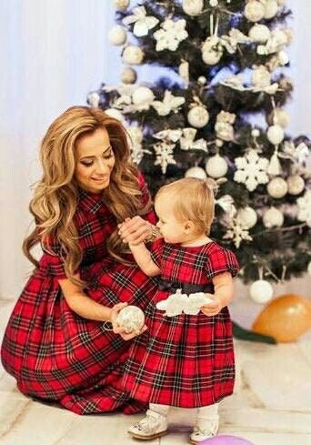 Mommy and cheap baby christmas dresses