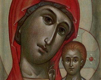 The Piotr icon of the Mother of God,   hand-painted