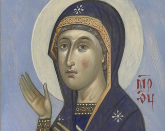 Agiosoritissa icon of the Mother of God,  hand-painted