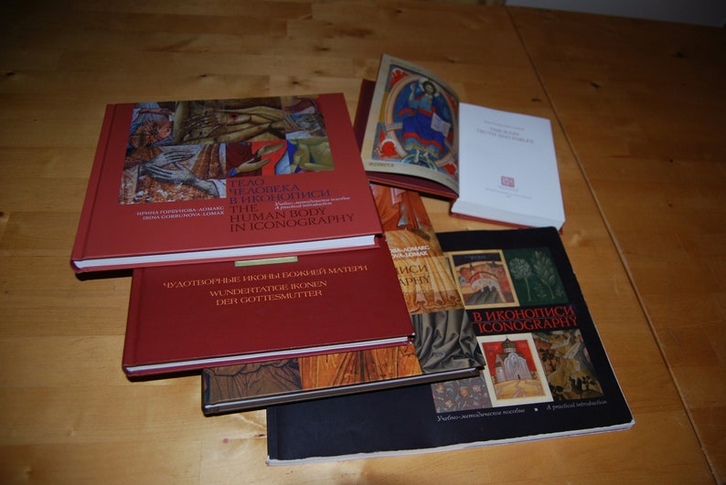 All our five icon books: 3 manuals Landscapes, Draperies, Human Body Miracle-Working Icons Icons, Truth and Fables image 1