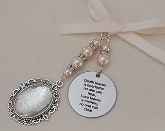 Wedding Bouquet Charm, Personalized Photo Frame, Memorial Keepsake, Bridal Custom Charm,