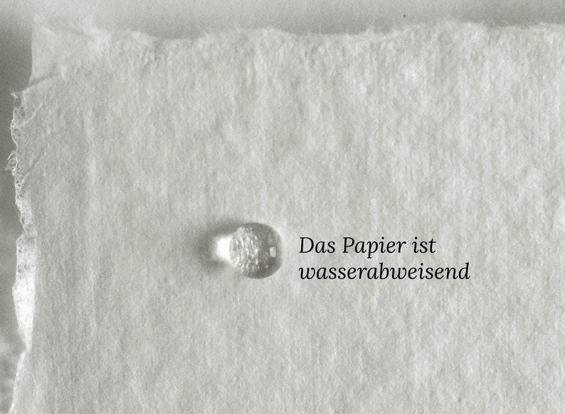 10 Blatt handgeschöpftes, quadratisches Papier, ca. 9 cm x 9 cm, ca. 170 g/qm, weißes Büttenpapier für Namenskärtchen Bild 2