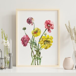 Olive Art Print, Tree Branch Artwork, Watercolor Botanical