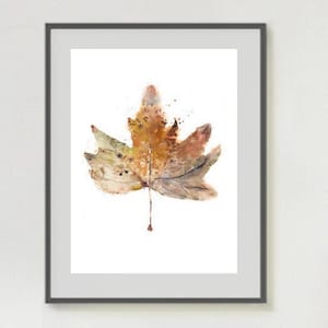 Impresión de hojas de arce, Arte de pared de otoño, Impresión de tono cálido, Arte de pared de cobre, Póster de bosque, Póster de otoño minimalista, Arte de pared de Halloween, Decoración de otoño