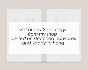 Set Of 2 Canvas Prints, Custom Wall Hangings, Ready To Hang Prints, New Home Gift, Canvas Gallery Wall Art, Living Room Wall Decor