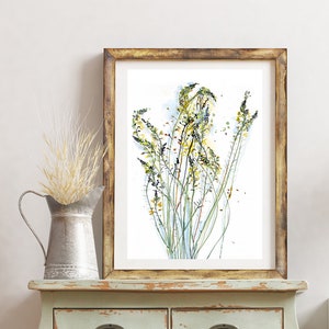 Succulent Art Print, Water Color Print, Blossom Succulent Wall Art, One Piece Art, Above Bed Decor