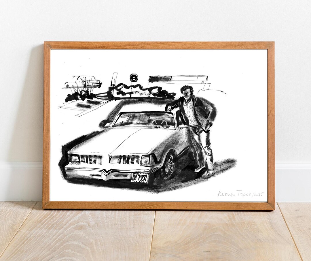 Custom Car Ink Portrait – Original Hand-drawn Signed Art - Etsy