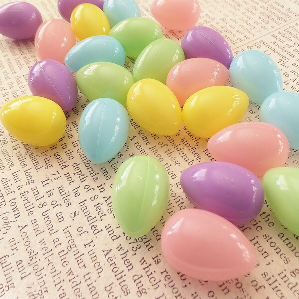 20 Tiny Pastel Eggs : Holiday ~ Spring ~ Easter ~ .75 inches Tall ~ Putz / Doll House, Craft Supply ~ Fairy Garden ~ DIY Projects ~ Plastic