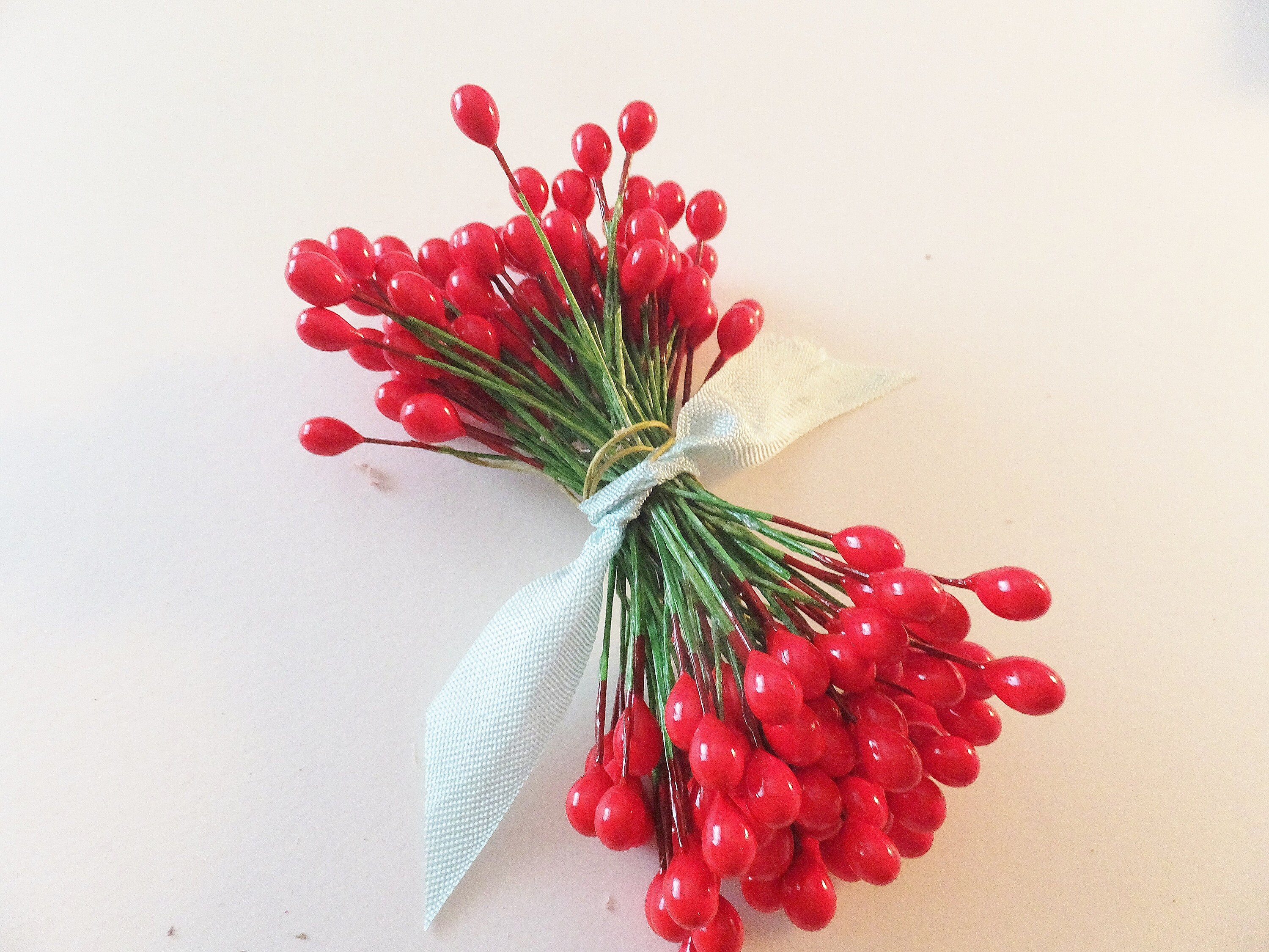 Holly Berry Stems: 3.75 Inches Long Vintage Style Christmas