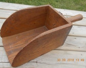 Large Flour Grain Scoop French Bakery , Vintage Wooden Scoop shop fitting Chateau kitchen