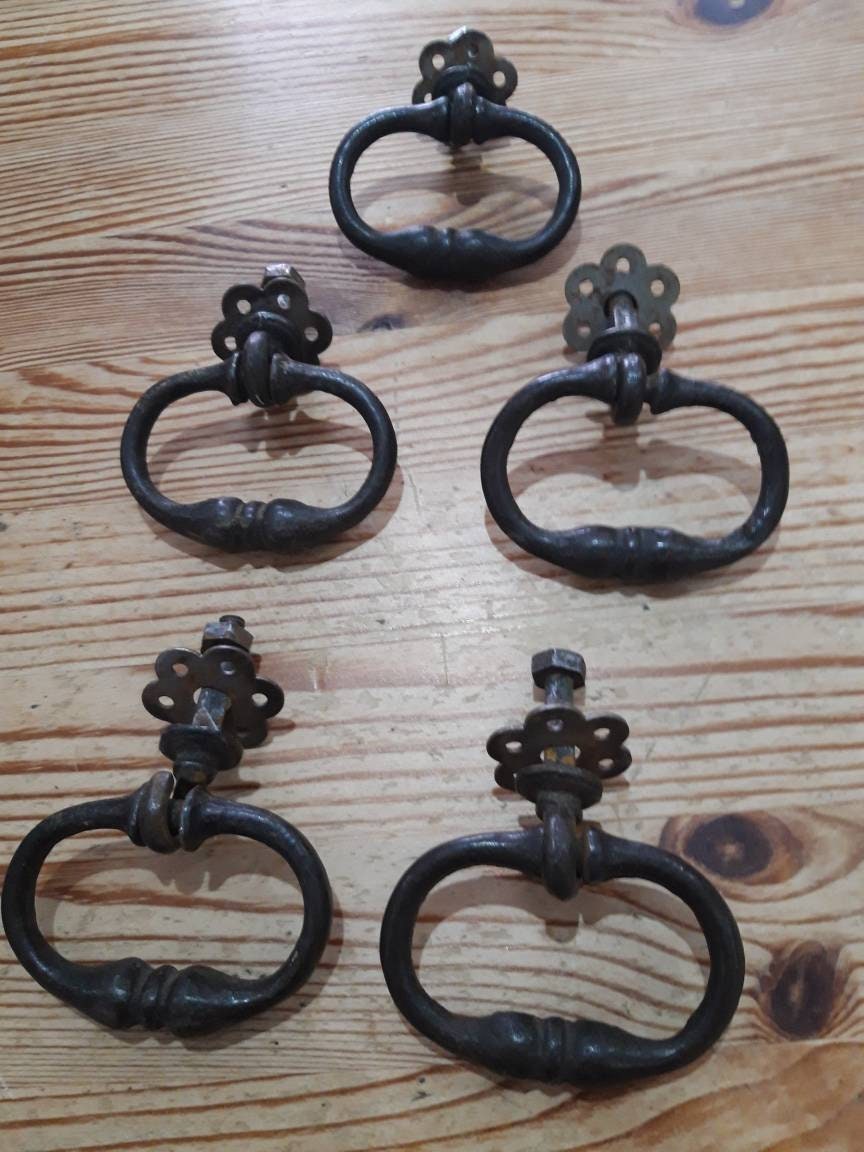 Ensemble de 5 Tirages ou Poignées Tirage Français Vintage