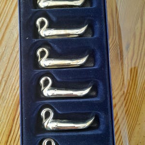 Set of 6 Swan knife rests