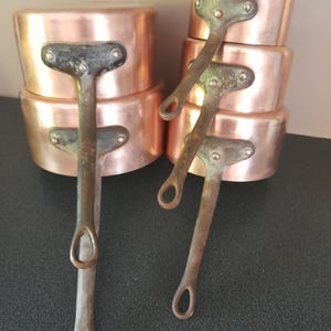 Havard of Villedieu copper pan set heavy professional set